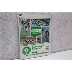 Saskatchewan Roughrider Pre-Season Prospectus Magazine (1983)