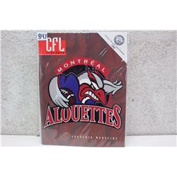 CFL Illustrated Montreal Alouettes Souvenir Magazine (1996)