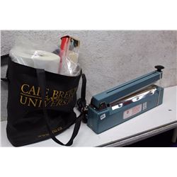 Heat Sealer With  Plastic Wrap Included (Tested, Working)