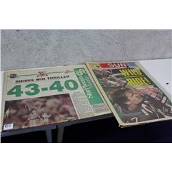 Lot of Rough Rider Grey Cup Victory Papers