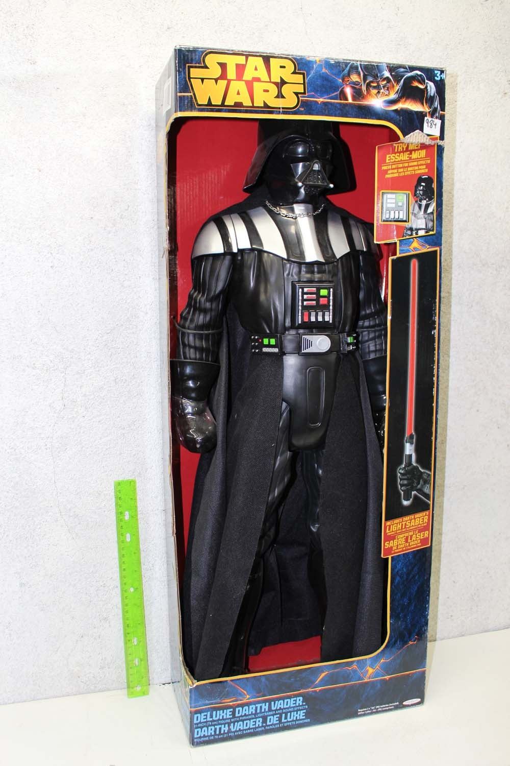 Large Darth Vader Figure With Lightsaber Box Included Large darth vader figure with lightsaber box included