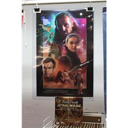 Star Wars Poster & Star Wars Trivial Pursuit Collectors Edition Game (36” x 24.5”)