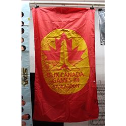 Jeux Canada Games ‘89 Saskatoon Flag (70” x 43”)