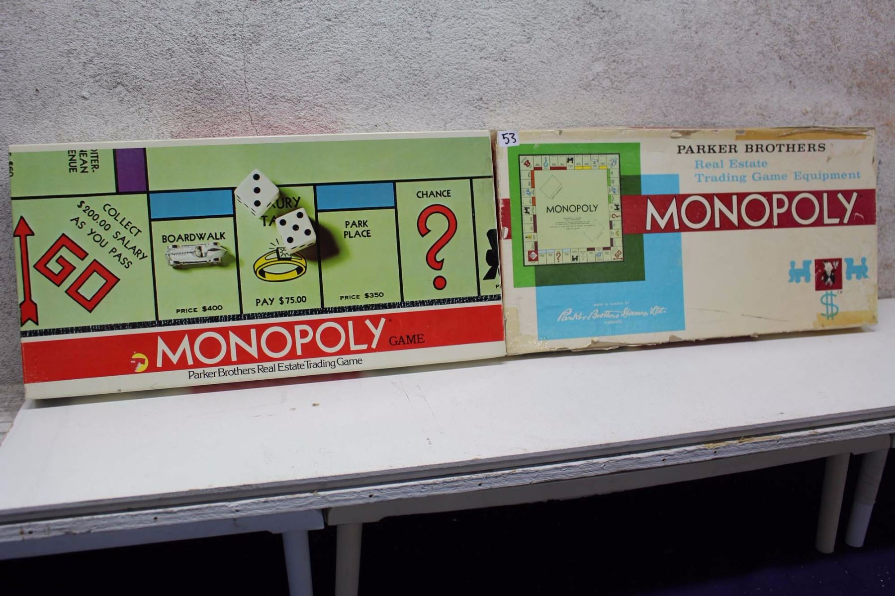Monopoly Board Game (2) (1960s) Bodnarus Auctioneering