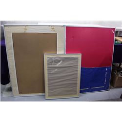 Lot of Wall Frames (3) (All Missing Plastic Cover)(Large 31”x41”)(Small 20”x27”)