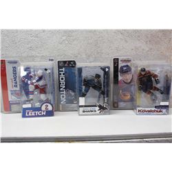 NHL Figures (3)(Ilya Kovalchuk, Brian Leetch & Joe Thornton)