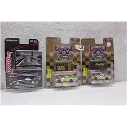 Racing Champions NASCAR Gold Models (2)(Blaise Alexander & Kevin Schwantz) & Green Light IZOD Model 