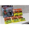 Image 1 : Starting Lineup Winner’s Circle NASCAR Figure (Bobby Labonte) & Matchbox #78 Ferrari Models (5)