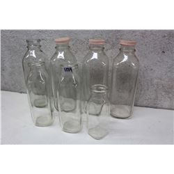 Lot of Glass Milk Bottles (7)