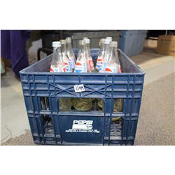 Lot of Pepsi Glass Bottles & Case (11)