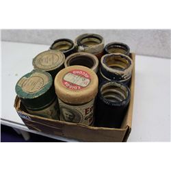 Lot of Cylindrical Records (9)(Thomas Edison)