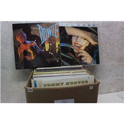 Box of LP Records (David Bowie, The Cars, etc;)