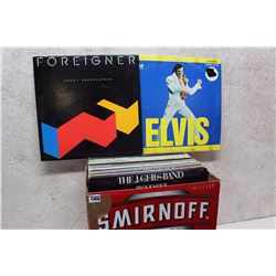 Box of LP Records (Elvis, Foreigner, etc;)
