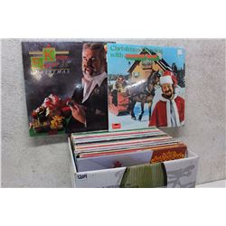 Box of LP Records (All Christmas Related Records)