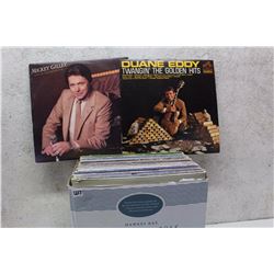 Box of LP Records (Mickey Gilley, Duane Eddy, etc;)