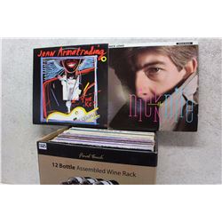 Box of LP Records (Nick Lowe, Joan Armatrading, etc;)