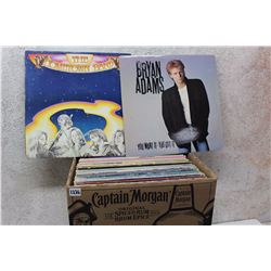 Box of LP Records (Bryan Adams, The Hometown Band, etc;)