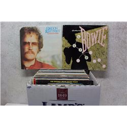 Box of LP Records (David Bowie, Gordon Lightfoot, etc;)