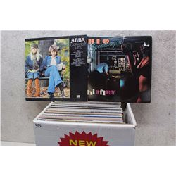 Box of LP Records (ABBA, Reo Speedwagon, etc;)