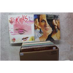 Box of LP Records (The Kinks, Stux, etc;)