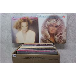 Box of LP Records (Samantha Sang, Barbra Mandrell, etc;)