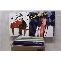 Box of LP Records (Neil Sedaka, Spanos, etc;)