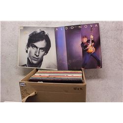 Box of LP Records (James Taylor, Aldo Nova, etc;)