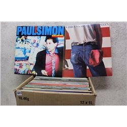 Box of LP Records (Paul Simon, Bruce Springsteen, etc;)