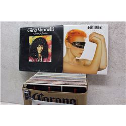 Box of LP Records (Gino Vannelli, Eurythmics, etc;)