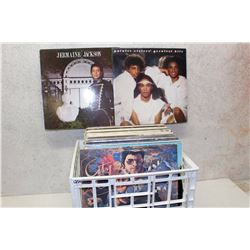 Box of LP Records (Pointer Sisters, Jermaine Jackson, etc;)