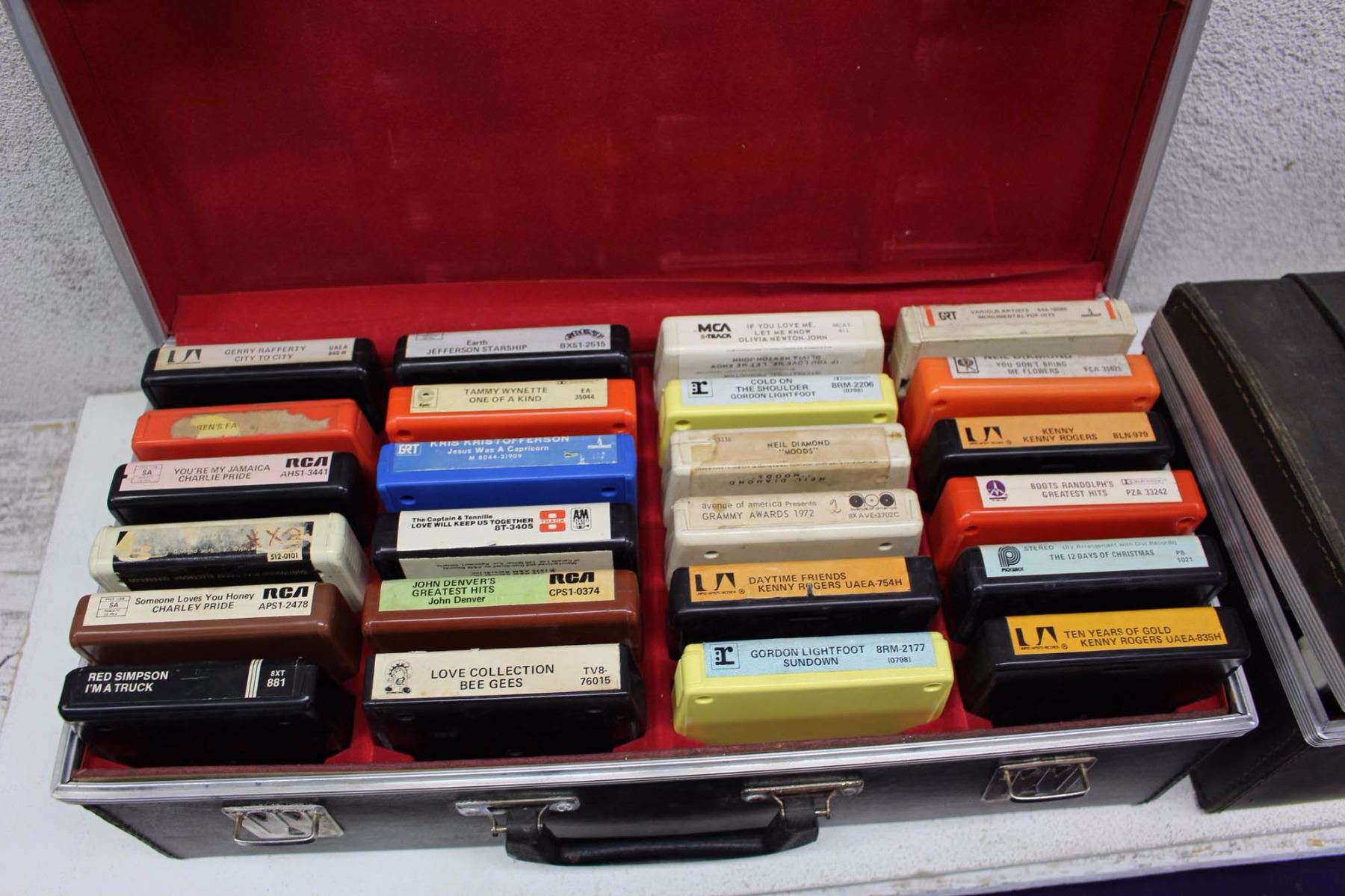 Eight Track Case Lot of 8 Tracks (Neil Diamond, Boots Randolph’s, etc;) & 8 Track Cases ...