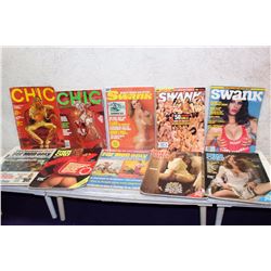 Lot of Misc Adult XXX Magazines (10)(Swank, Men Only, Chic)