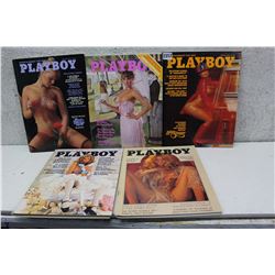 Lot of Playboy Magazines (5)(1975-76)