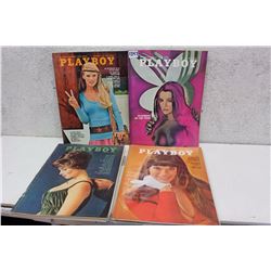 Lot of Playboy Magazines (4)(Various Dates 1962-70)