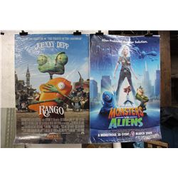 Lot of Movie Posters (2)(Rango & Monsters VS Aliens)