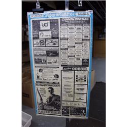 London Cinema Information Poster (‘91, Terminator 2)
