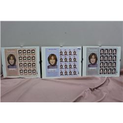 Lot Of John Lennon Stamp Print Sheets (3)