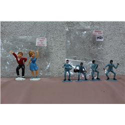 Lot of Cake Toppers (The Beatles & Vintage 1960s Go-Go Dancers)