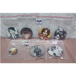 Lot of The Beatles Button Pins (8)