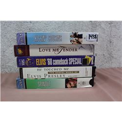 Lot of Elvis VHS’s (5)(He Touched Me, Spinout, etc;)