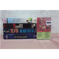 Lot of Elvis VHS’s (4)(One Night With You, etc;) & Cassette Tape (Blue Christmas)