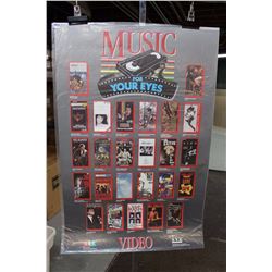 Music For Your Eyes, Poster (Michael Jackson, Ozzy Ozbourne, Iron Maiden, Etc)