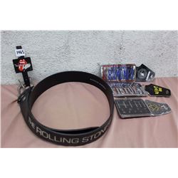 Lot Of Music Belt Buckles, Belts