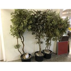 Lot of Faux Potted Trees (3)