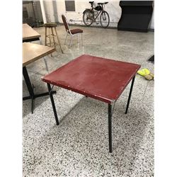 Red Folding Card Table