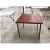 Image 3 : Red Folding Card Table