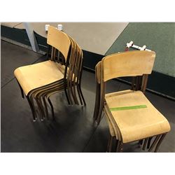 Lot of Stack-able Metal Framed Chairs (11)