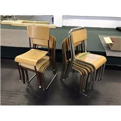 Lot of Stack-able Metal Framed Chairs (11)
