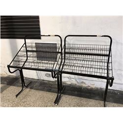 Pair of Large Retail Metal CD Display Stands
