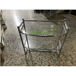 Metal Shelf With Glass Tops